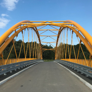 Most nad rzeką Stradomką w Łapanowie